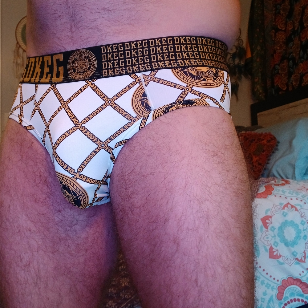 NWT Men's Gold and White Underwear Set - Picture 4 of 5